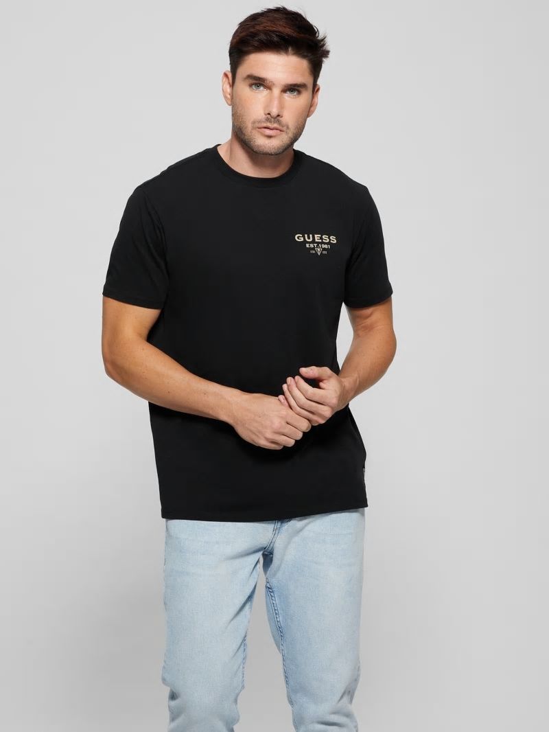 Guess Eco Signature Tee - Black Guess Eco Signature Tee - Black