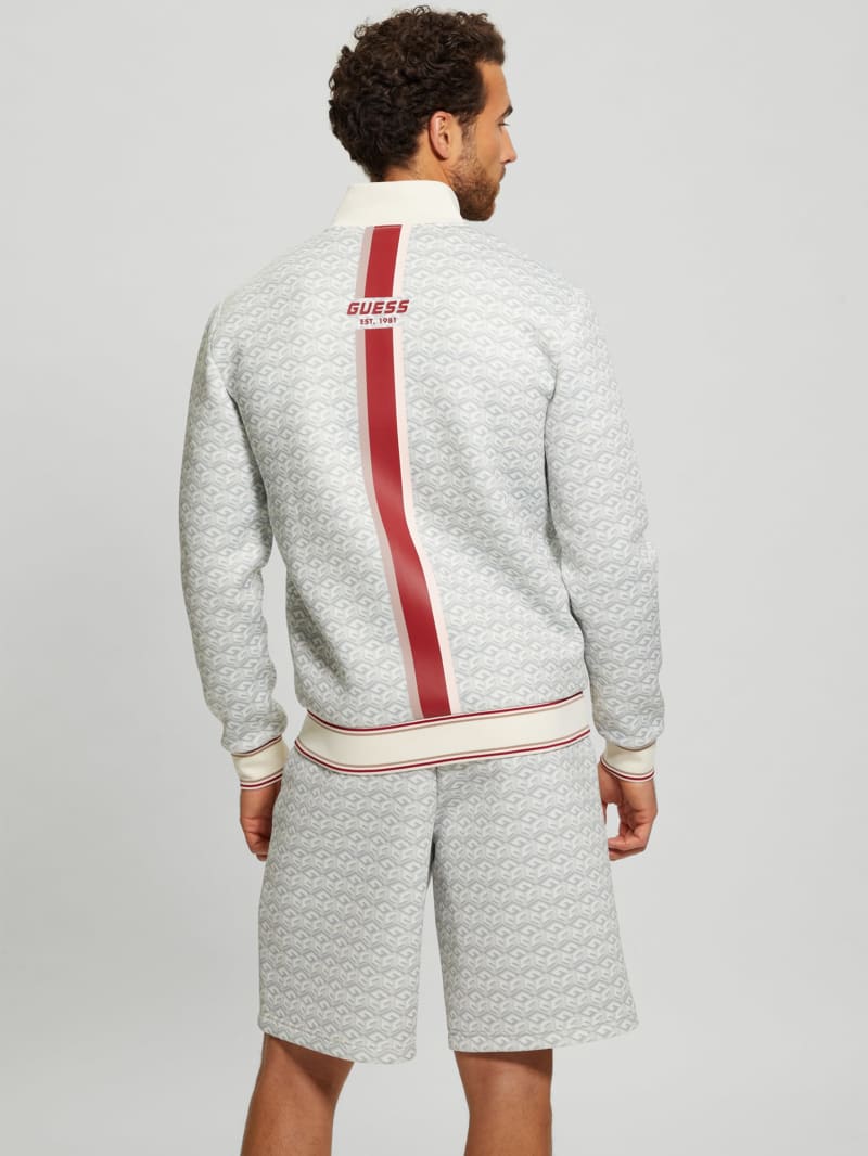 Guess Rolph Signature Cube Jacket - Macro G Cube White Combo Guess Rolph Signature Cube Jacket - Macro G Cube White Combo