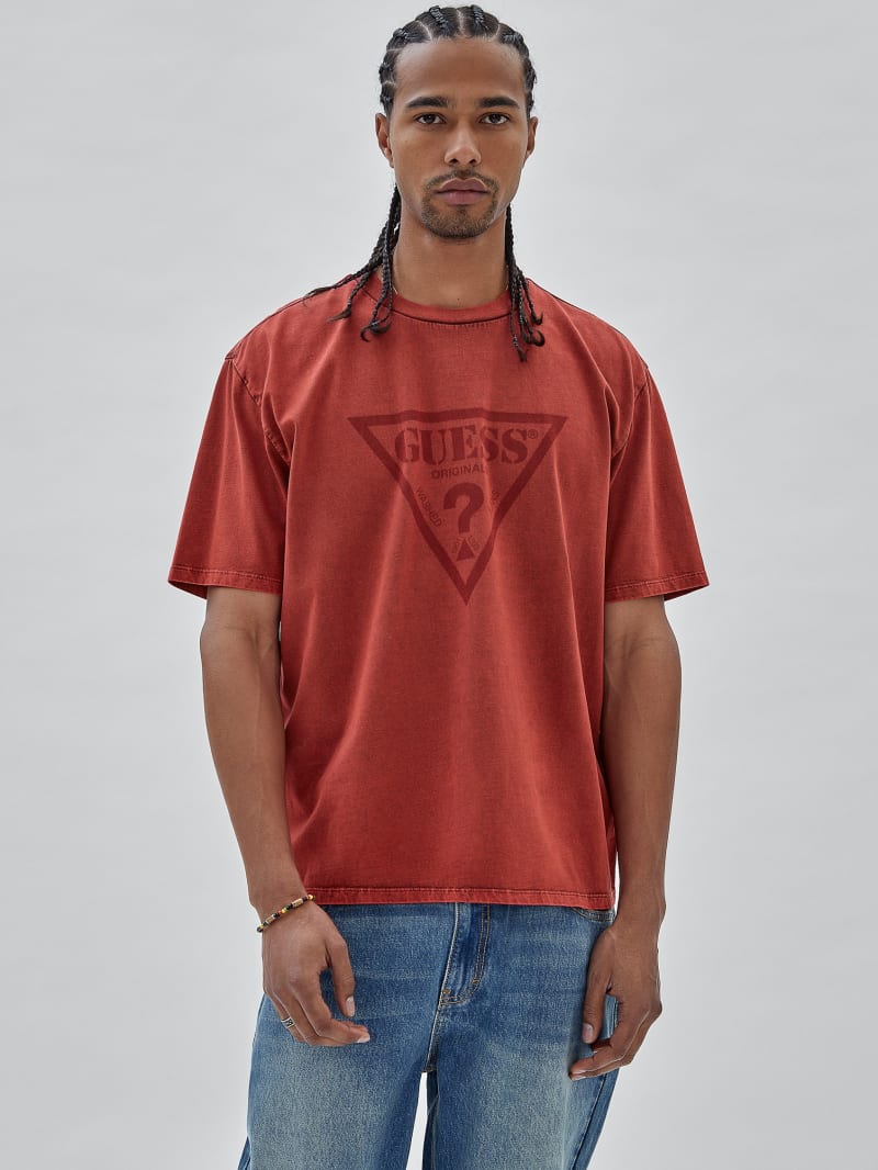 Guess GUESS Originals Triangle Tee - Chili Red Multi Guess GUESS Originals Triangle Tee - Chili Red Multi