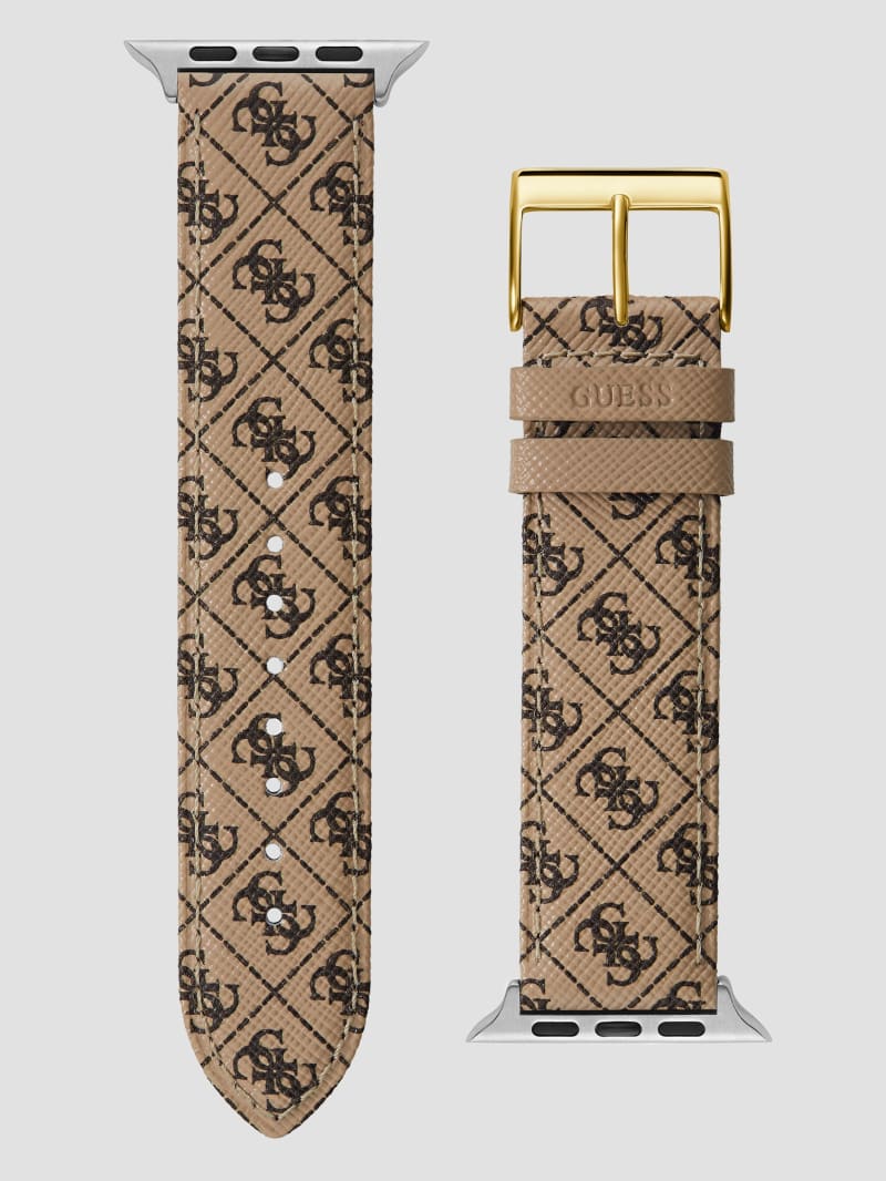 Guess Brown Logo Leather 38-40 mm Band for Apple Watch® - Nude Guess Brown Logo Leather 38-40 mm Band for Apple Watch® - Nude