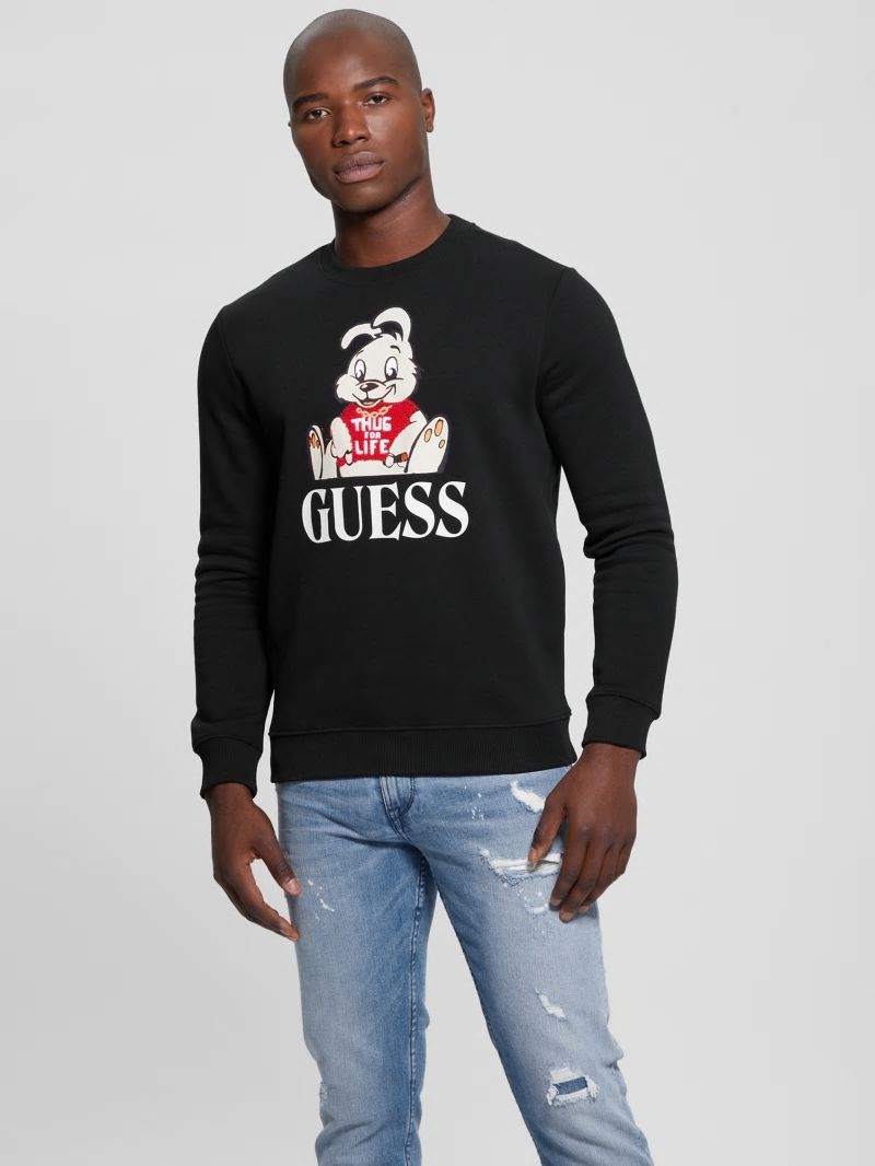 Guess Graphic Crewneck Sweatshirt - Black Guess Graphic Crewneck Sweatshirt - Black