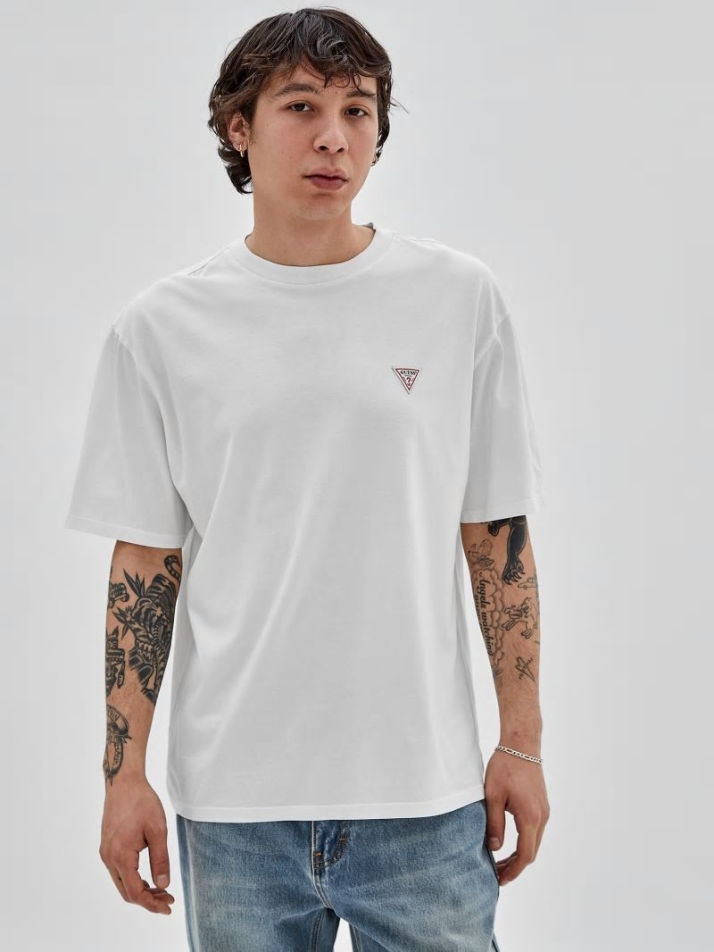 Guess GUESS Originals Triangle Logo Tee - White Peaks Guess GUESS Originals Triangle Logo Tee - White Peaks