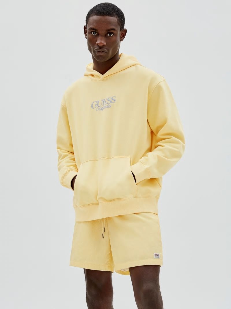 Guess GUESS Originals Logo Hoodie - Butter Corn Guess GUESS Originals Logo Hoodie - Butter Corn