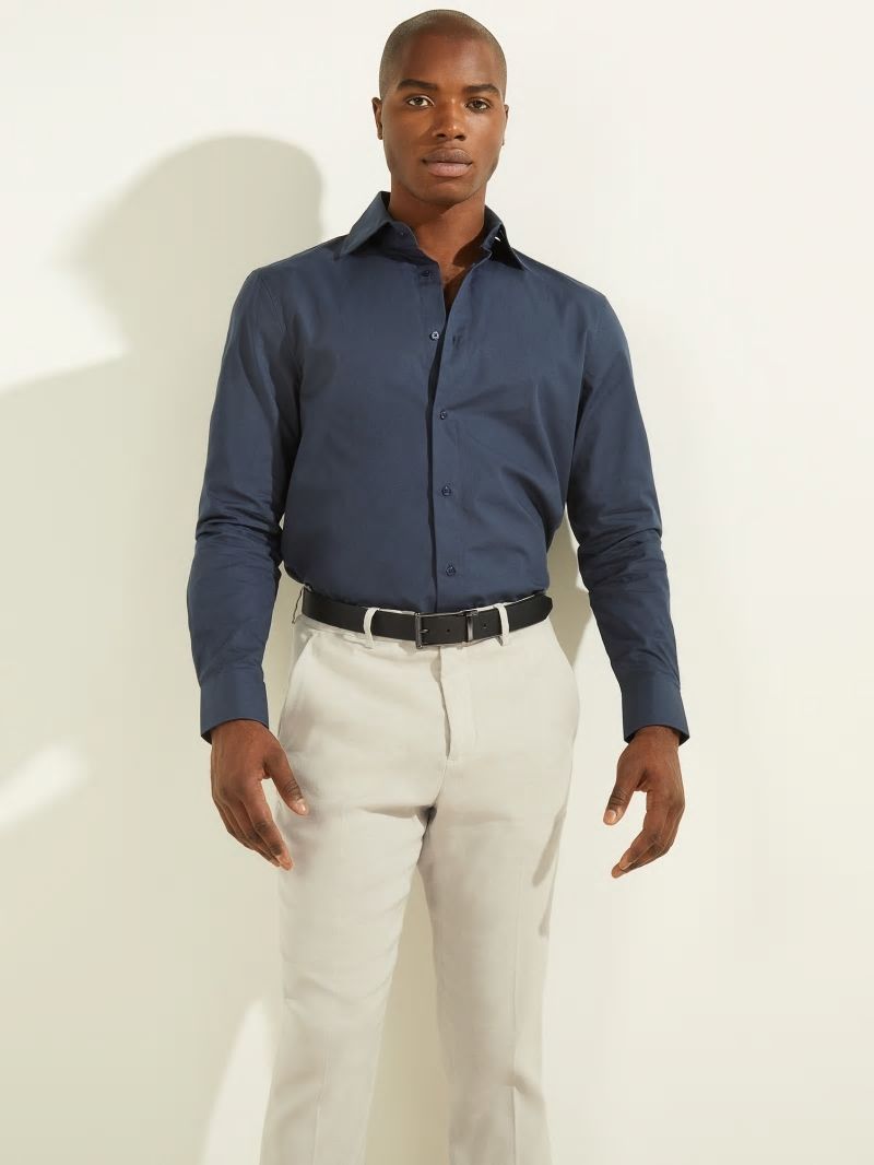 Guess William Shirt - Silk Blue Guess William Shirt - Silk Blue