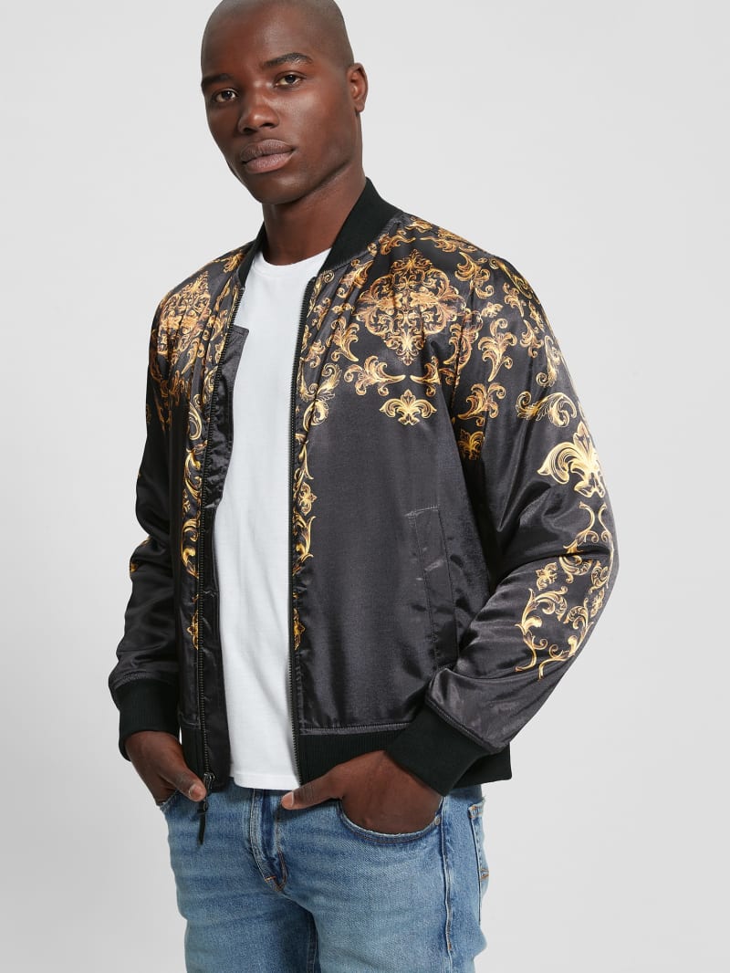 Guess Irvine Royal Flight Jacket - Black Guess Irvine Royal Flight Jacket - Black
