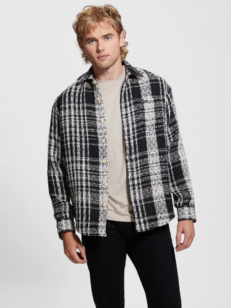 Guess Soyer Plaid Heavyweight Shirt - Salt White Multi Guess Soyer Plaid Heavyweight Shirt - Salt White Multi