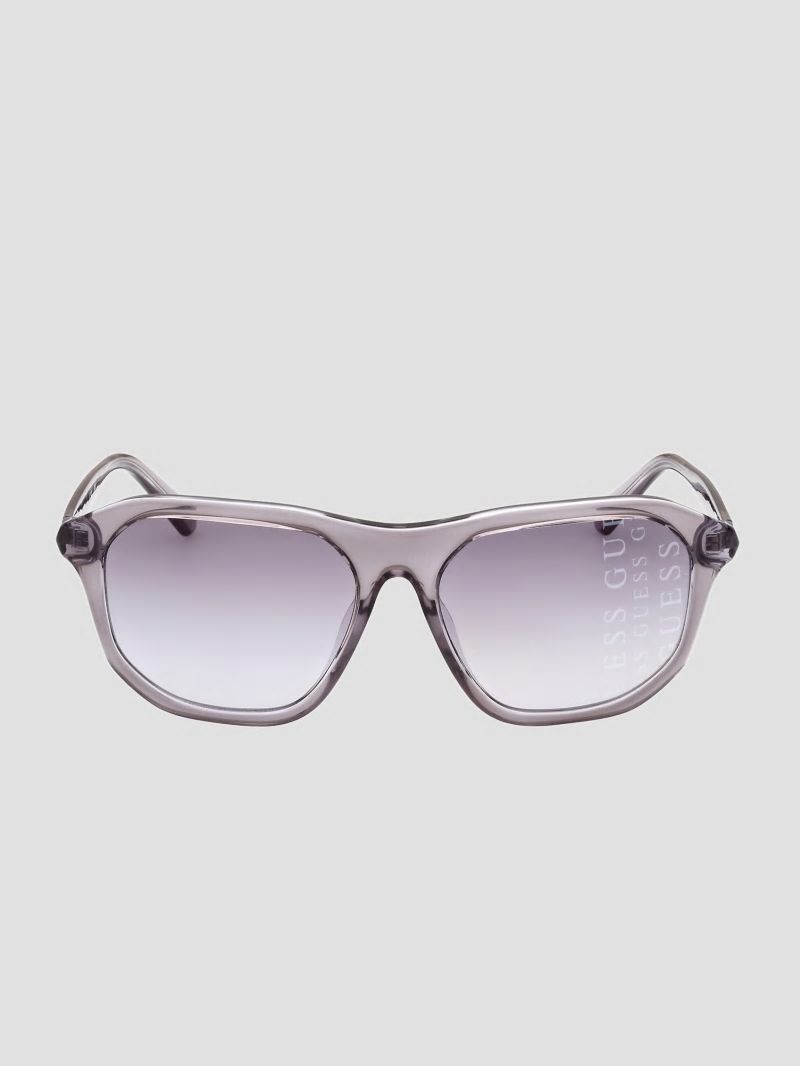 Guess Plastic Navigator Sunglasses - Grey Guess Plastic Navigator Sunglasses - Grey
