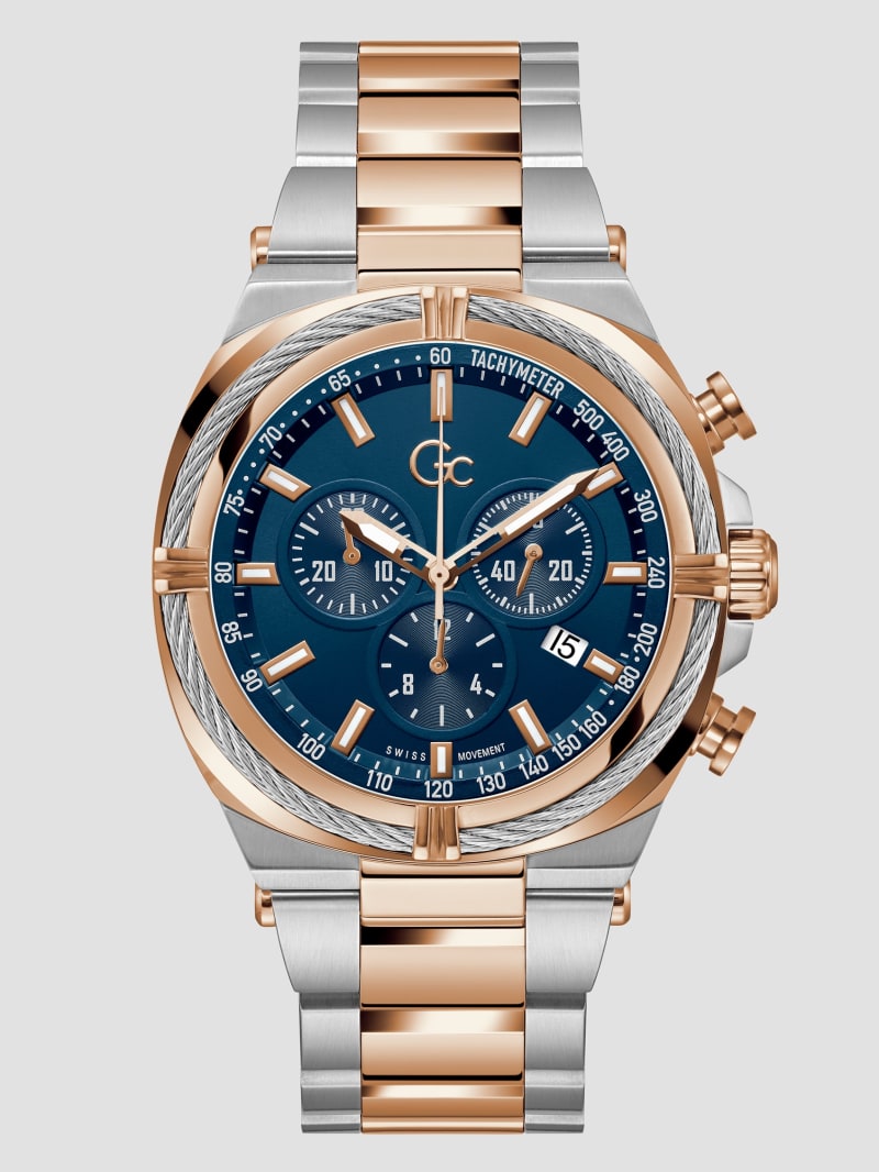 Guess Gc Two-Tone Chronograph Watch - Rose Gold Guess Gc Two-Tone Chronograph Watch - Rose Gold