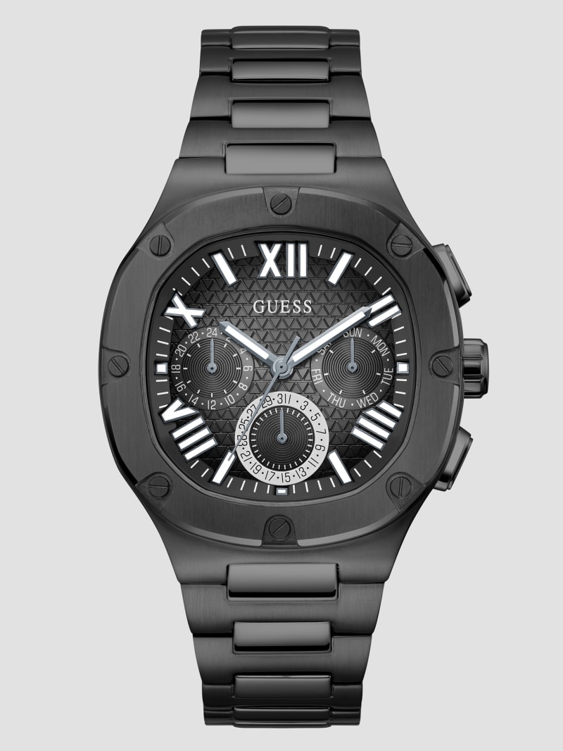 Guess Black Multifunction Watch - Black Snakeskin