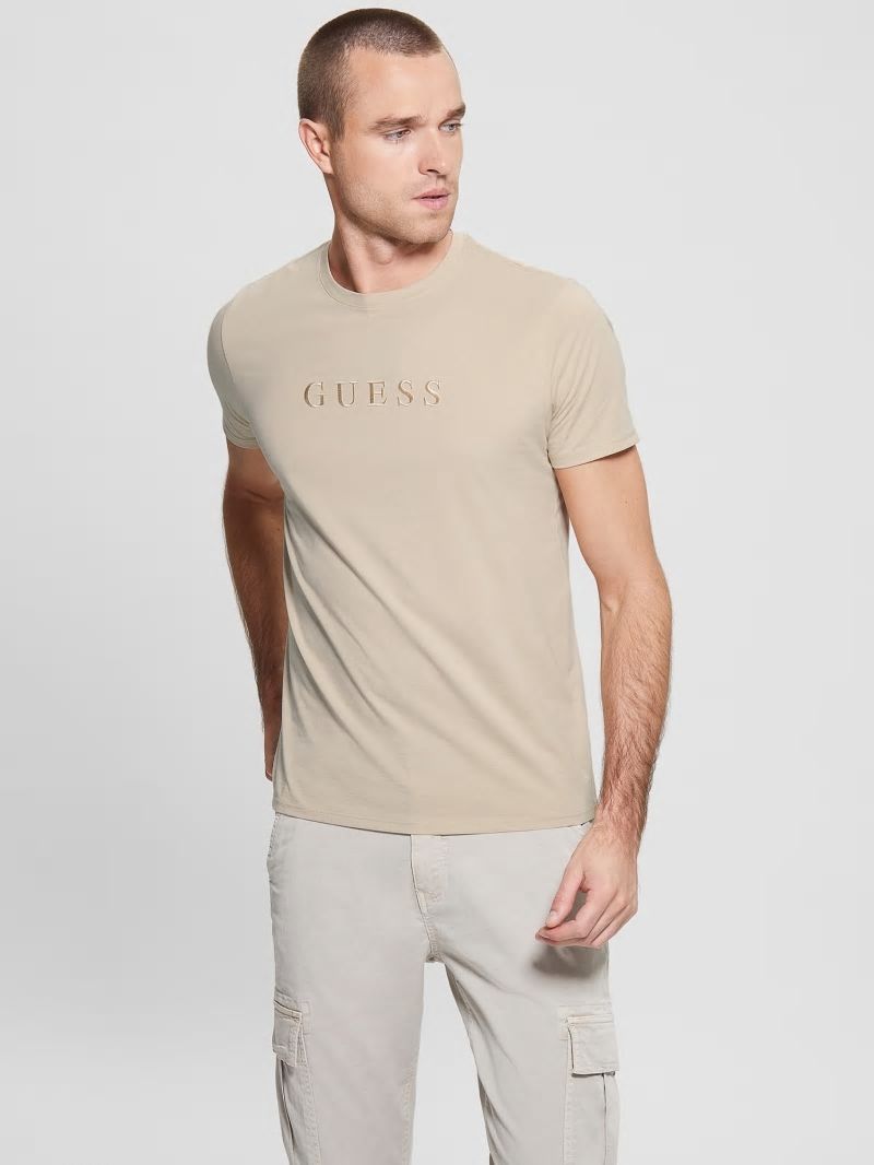 Guess Embroidered Logo Tee - Nomad Guess Embroidered Logo Tee - Nomad