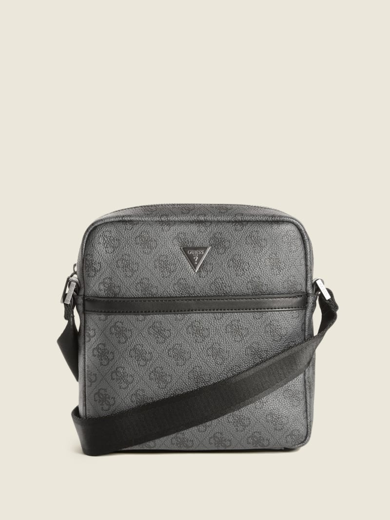 Guess Vezzola Smart Top Zip Square Crossbody - Black Floral Print Guess Vezzola Smart Top Zip Square Crossbody - Black Floral Print