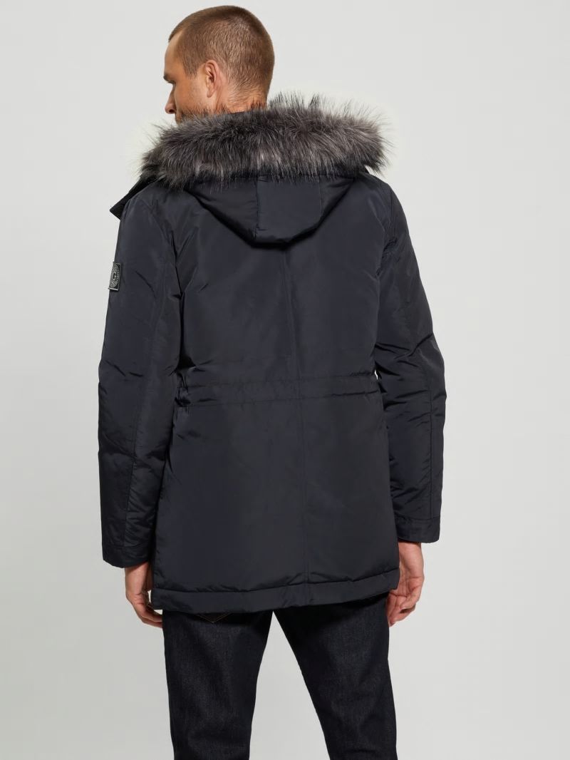 Guess Eco Real Down Parka - Bleu éLéGant Guess Eco Real Down Parka - Bleu éLéGant