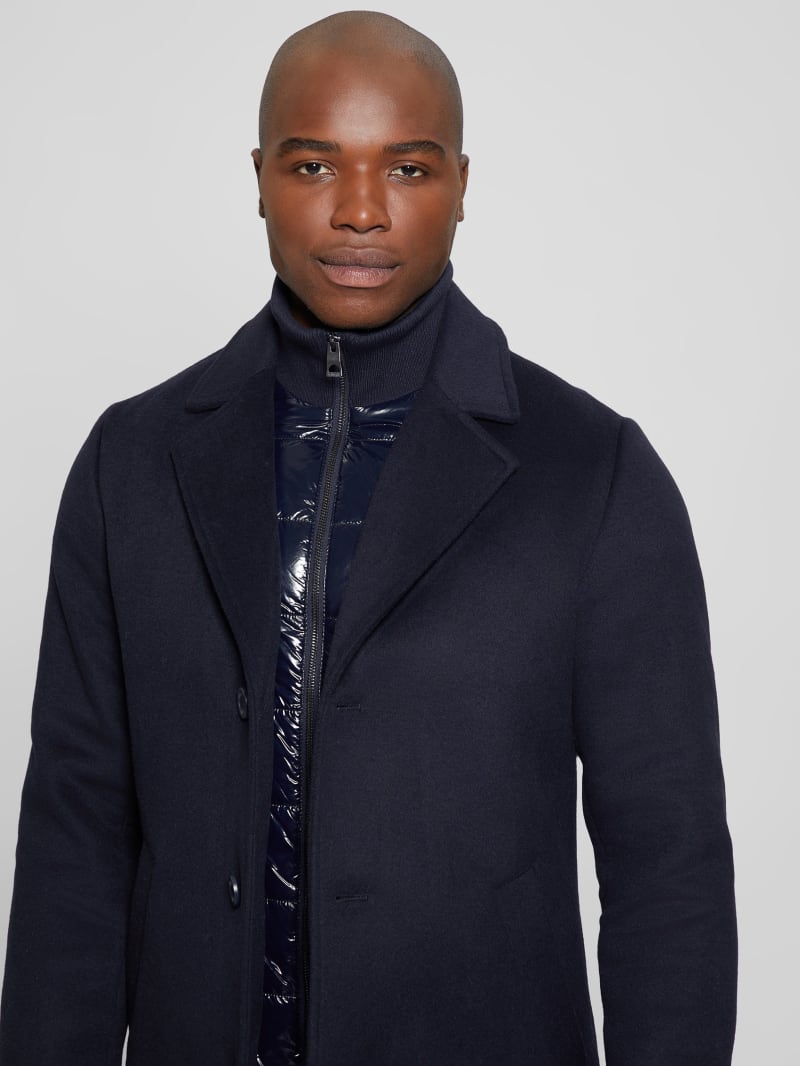 Guess Wool-Blend Coat - Bleu éLéGant Guess Wool-Blend Coat - Bleu éLéGant
