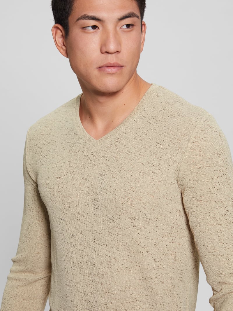 Guess Long-Sleeve Gauze Tee - Cemento Guess Long-Sleeve Gauze Tee - Cemento