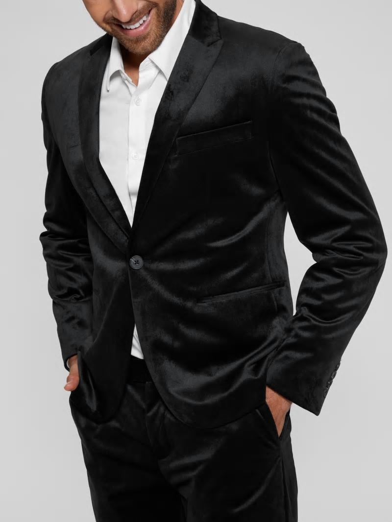 Guess Fulham Velvet Blazer - Black Guess Fulham Velvet Blazer - Black
