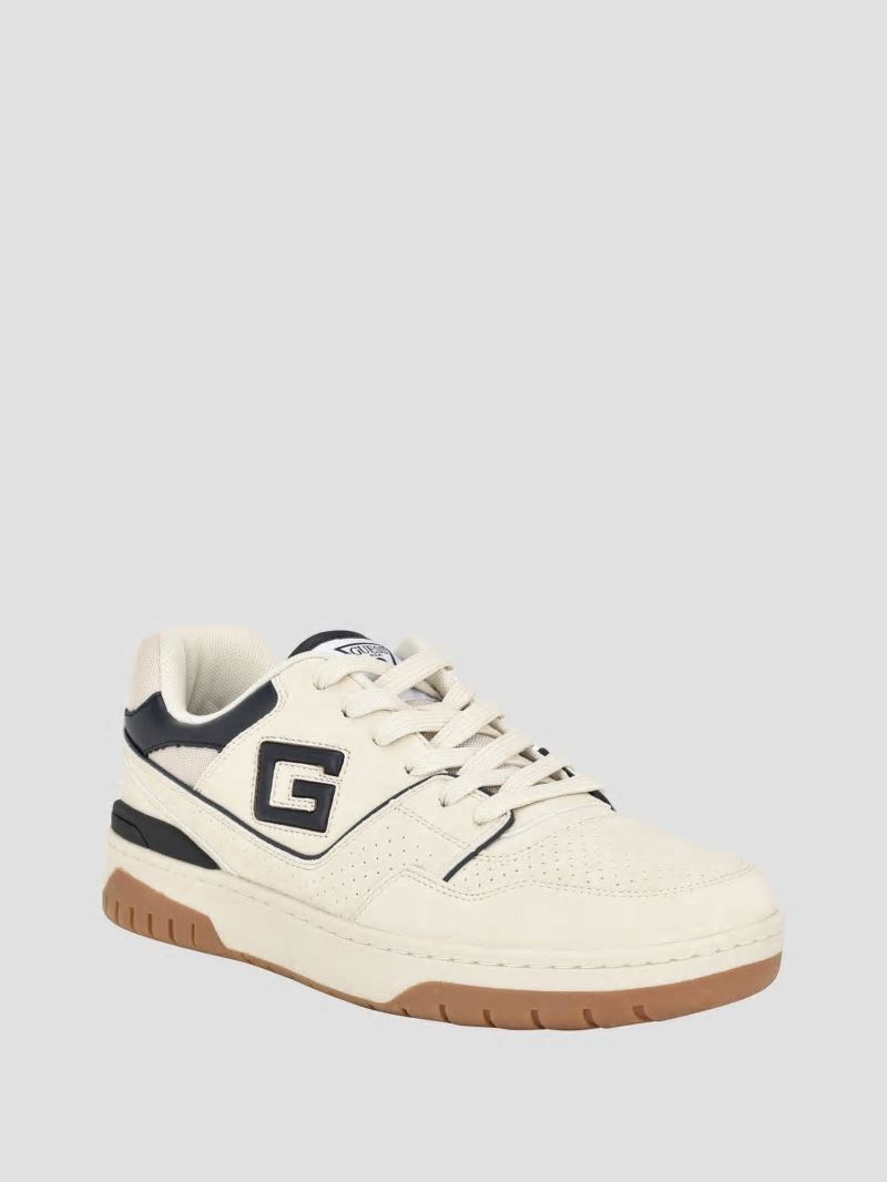 Guess Narsi Logo Sneakers - Taupe Fabric Guess Narsi Logo Sneakers - Taupe Fabric
