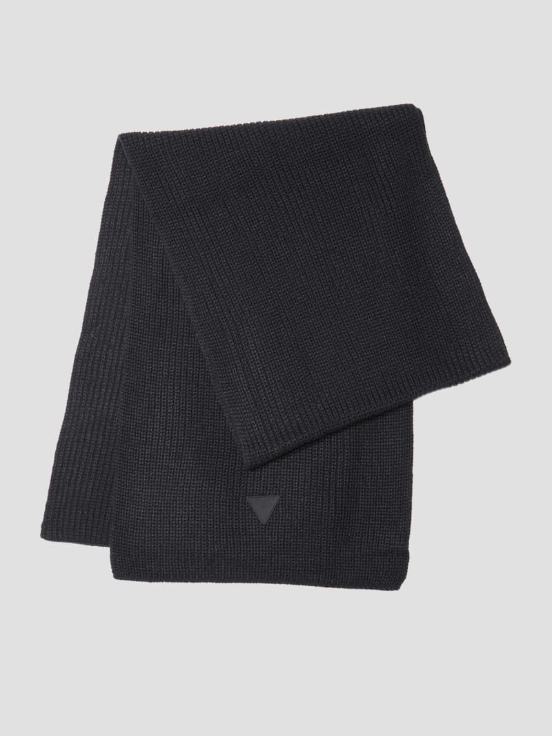 Guess Zane Ribbed Scarf - Black Guess Zane Ribbed Scarf - Black