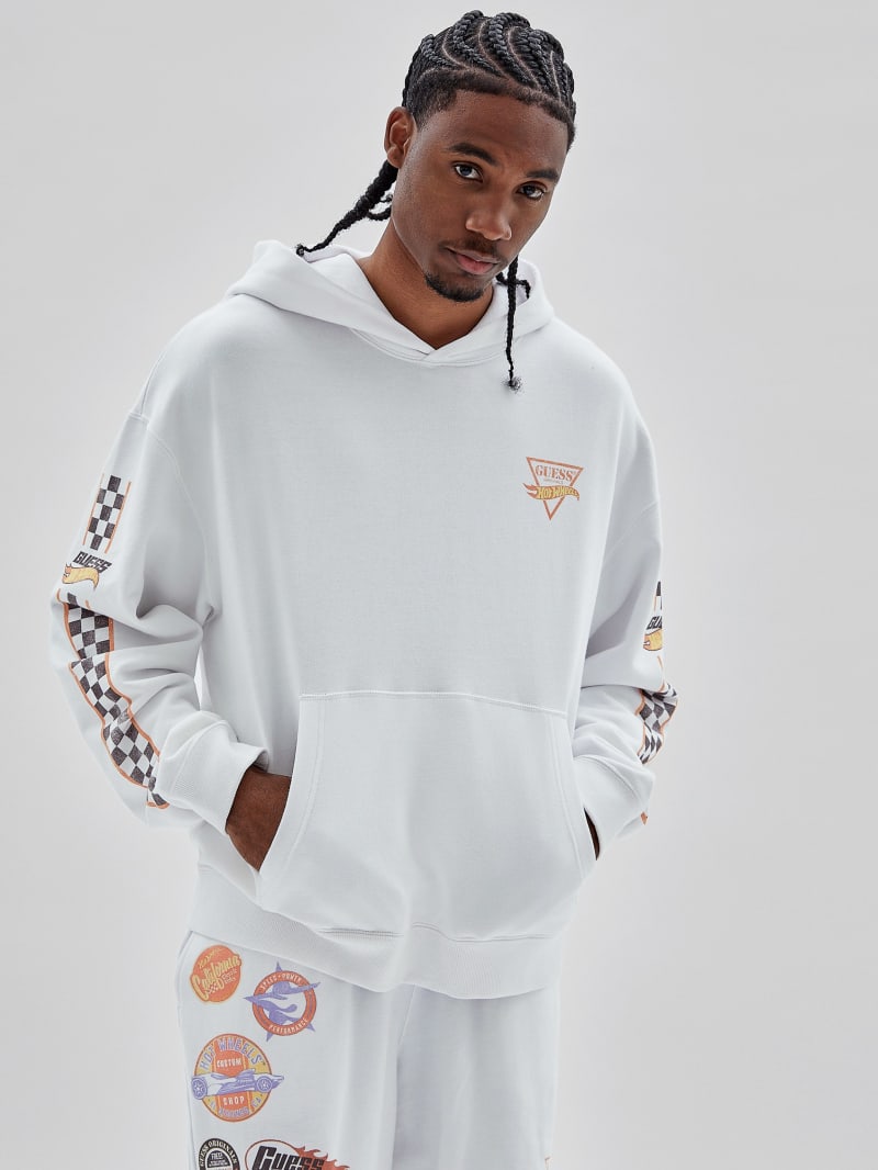 Guess GUESS Originals x Hot Wheels Hoodie - Pure White Guess GUESS Originals x Hot Wheels Hoodie - Pure White