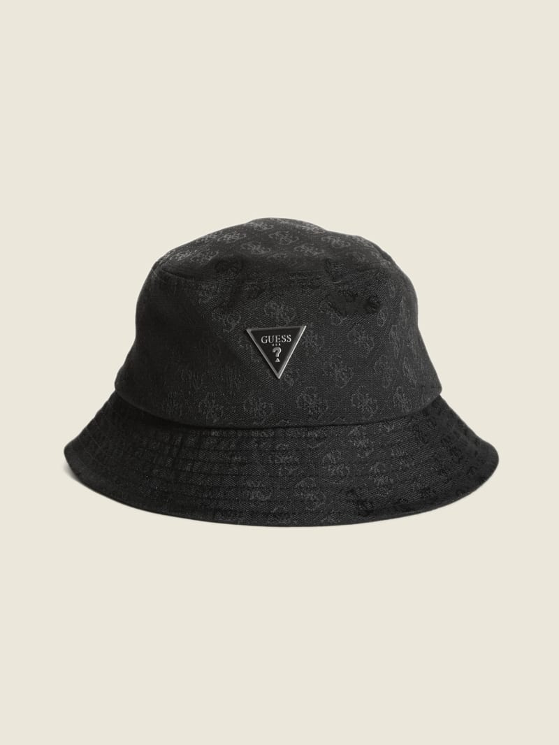 Guess Vezzola Logo Bucket Hat - Black Floral Print Guess Vezzola Logo Bucket Hat - Black Floral Print