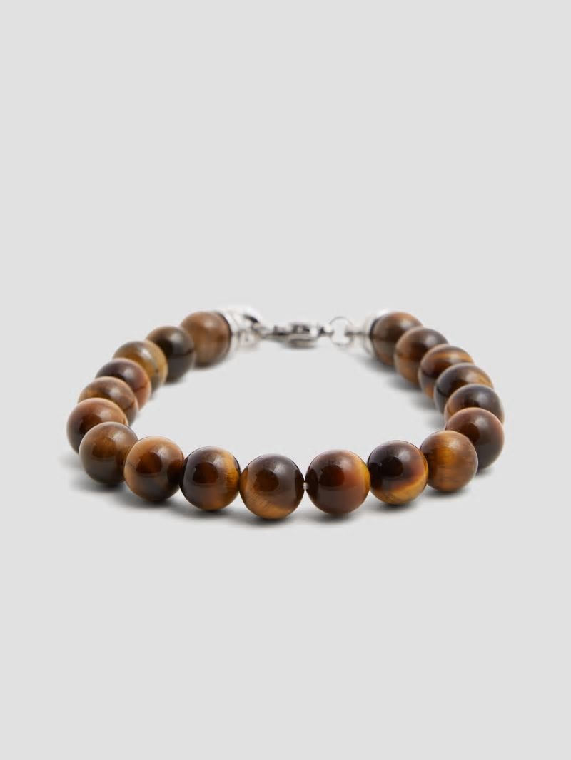 Guess Tigereye Beaded Bracelet - Brwn Guess Tigereye Beaded Bracelet - Brwn