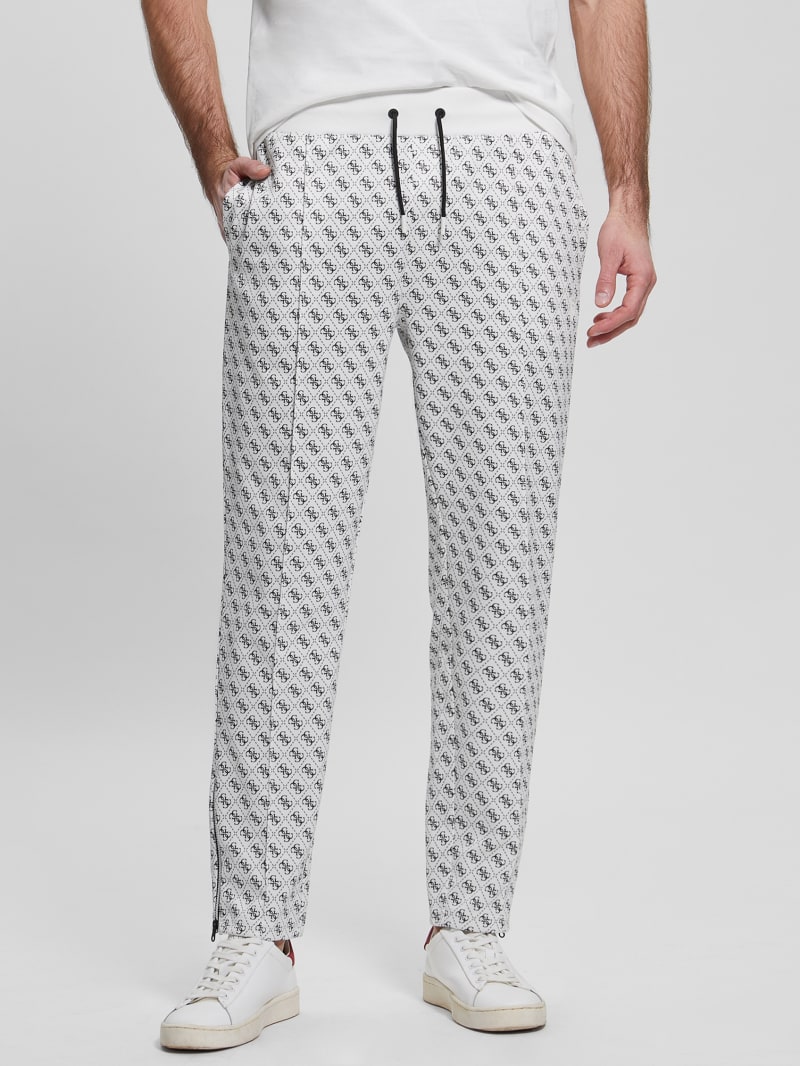 Guess Eco Korbin Track Pants - 4g Aop Salt White Guess Eco Korbin Track Pants - 4g Aop Salt White