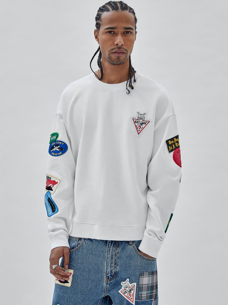 Guess GUESS Originals x Market Crewneck - Pure White Guess GUESS Originals x Market Crewneck - Pure White
