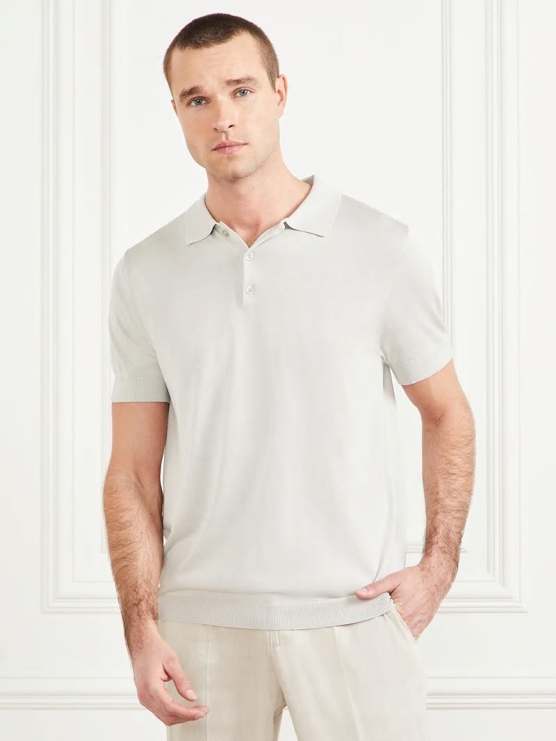 Guess Silk Polo - Full Moon Guess Silk Polo - Full Moon