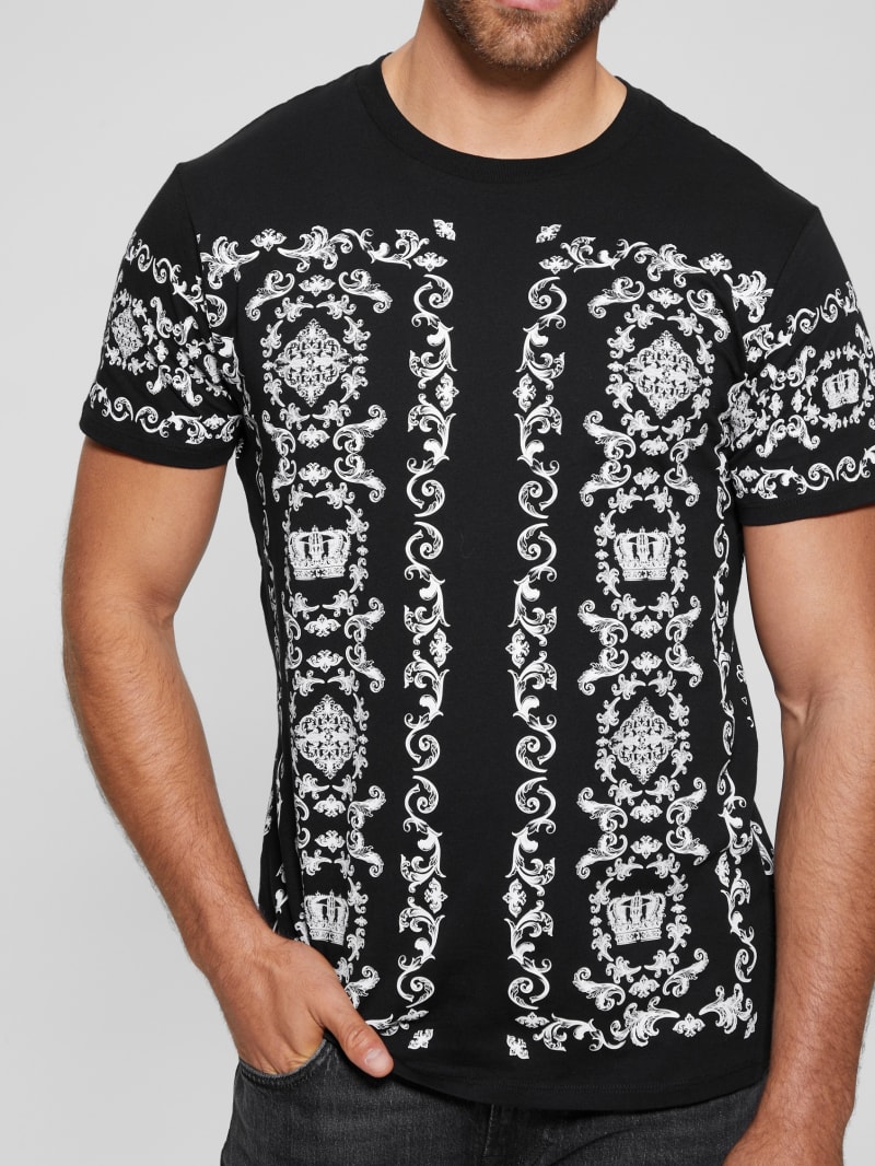 Guess Eco Crown Scroll Tee - Black Guess Eco Crown Scroll Tee - Black