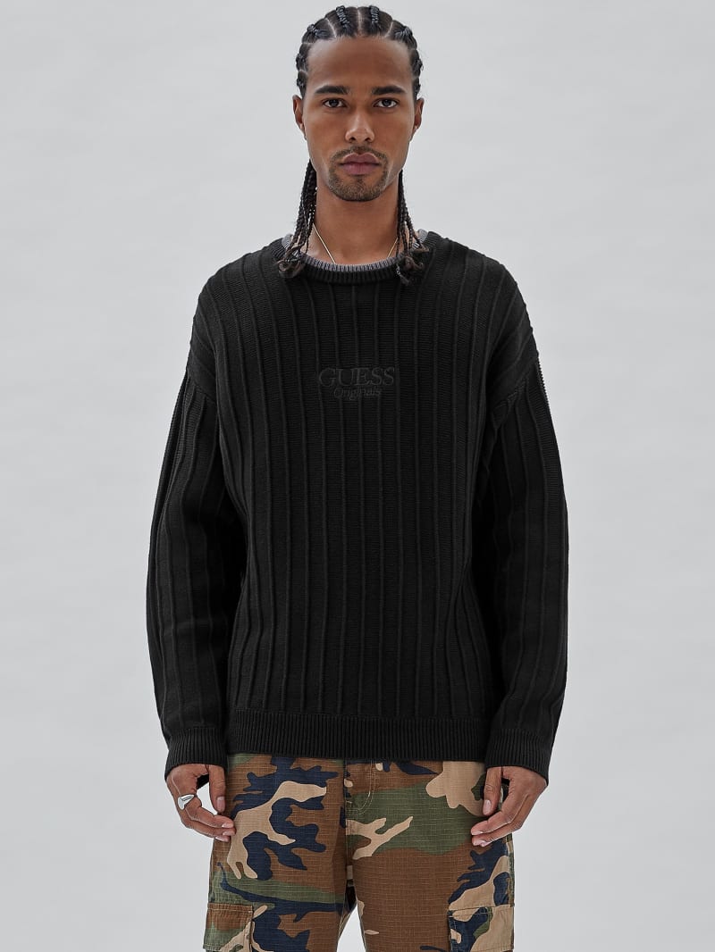 Guess GUESS Originals Eco Signature Sweater - Black Guess GUESS Originals Eco Signature Sweater - Black