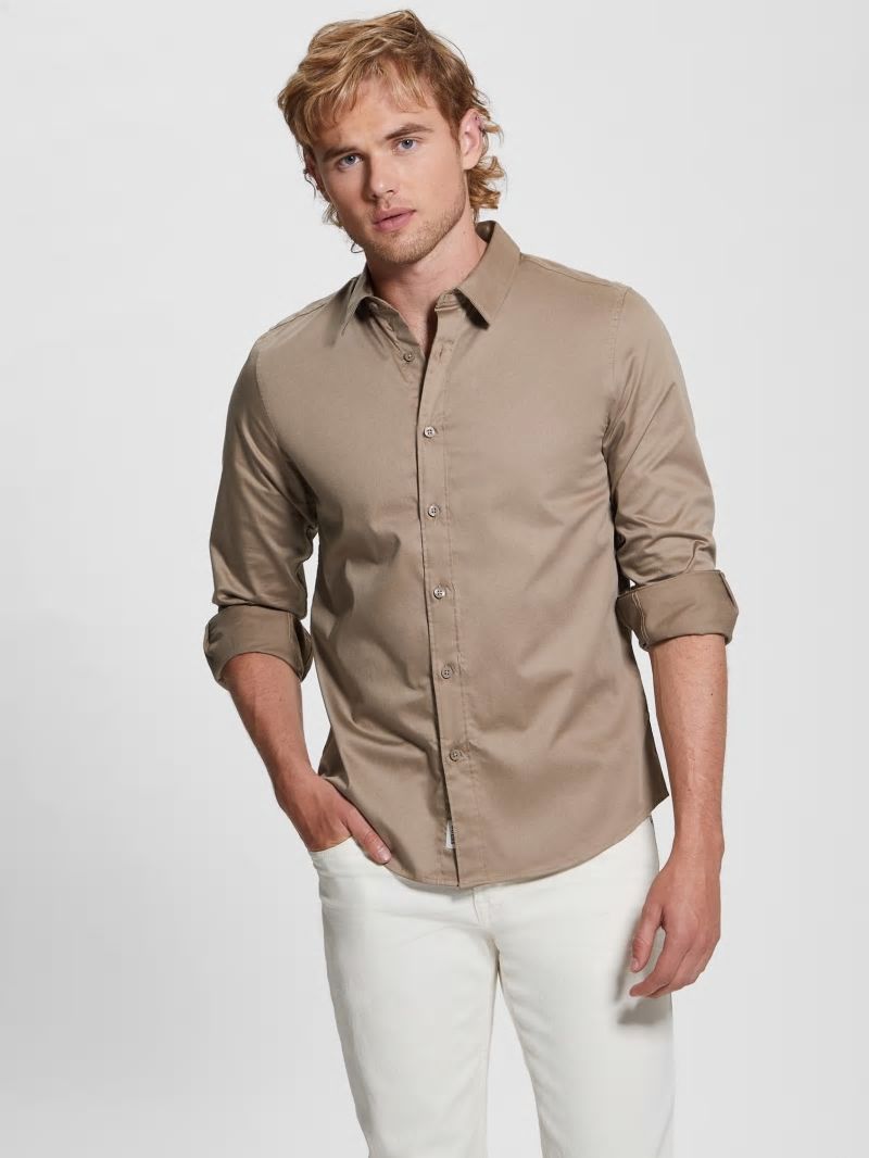 Guess Luxe Stretch Shirt - Champagne Guess Luxe Stretch Shirt - Champagne