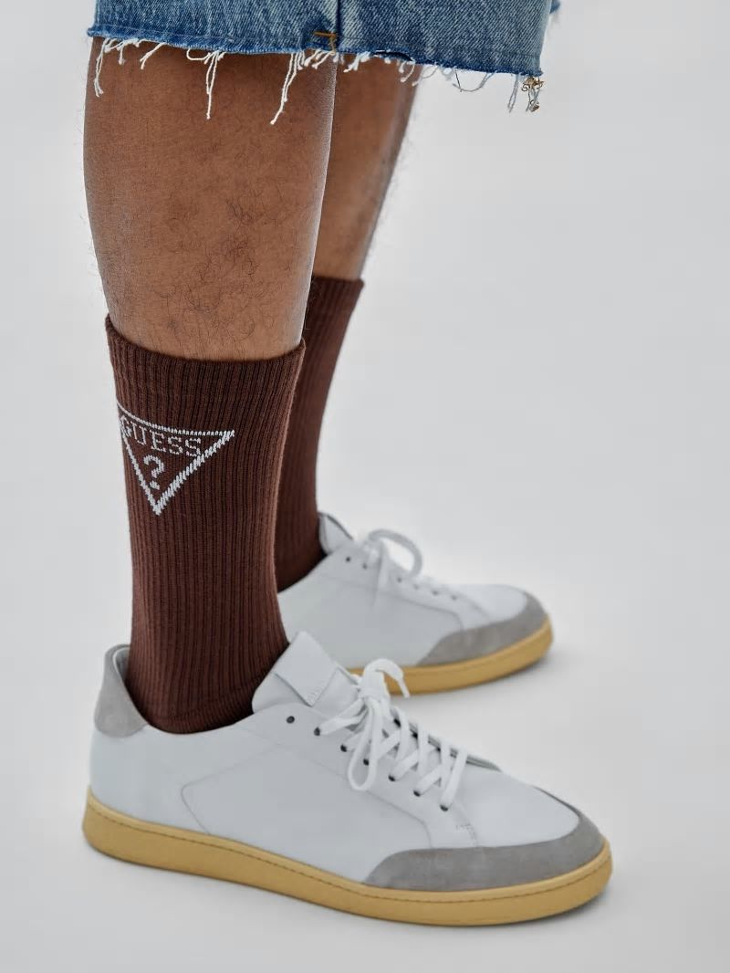 Guess GUESS Originals Paolo Logo Socks - Brown Sand Guess GUESS Originals Paolo Logo Socks - Brown Sand