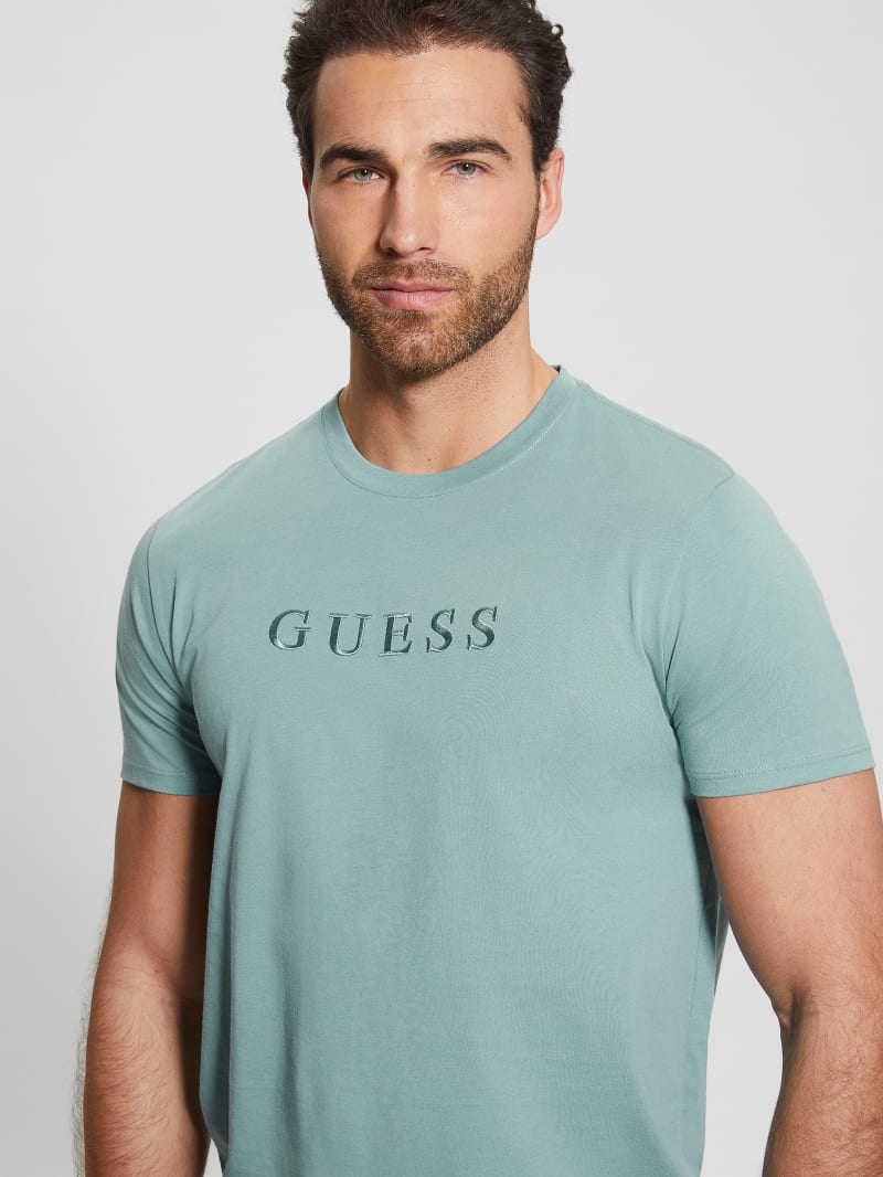 Guess Embroidered Logo Tee - Honest Blue Guess Embroidered Logo Tee - Honest Blue