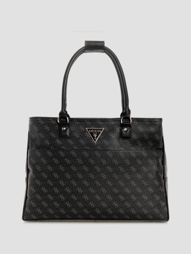 Guess Jesco Quattro G Shopper Tote - Coal Multi Guess Jesco Quattro G Shopper Tote - Coal Multi