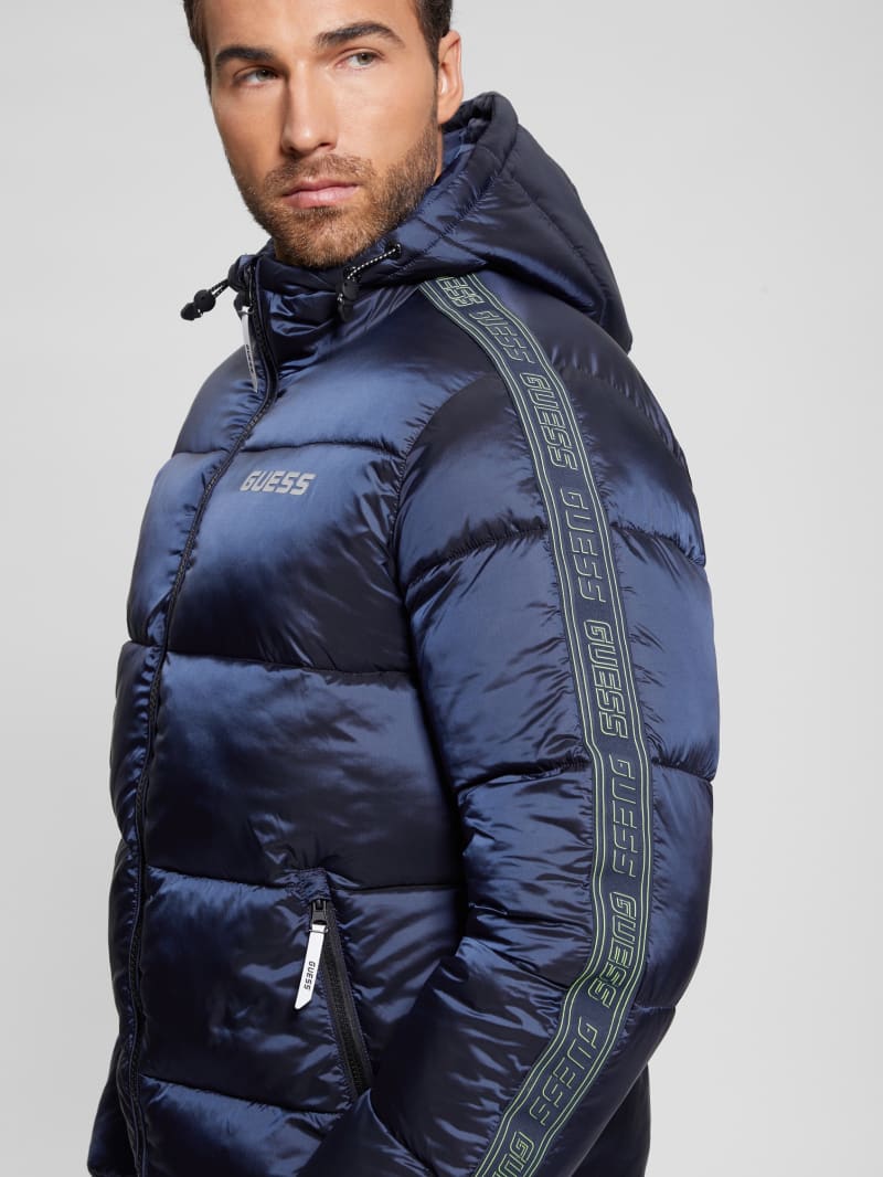 Guess Byrnie Padded Nylon Jacket - Silk Blue Guess Byrnie Padded Nylon Jacket - Silk Blue