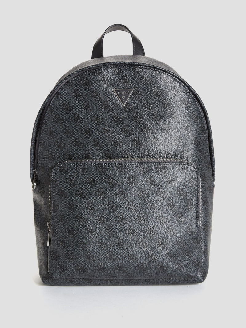 Guess Vezzola Smart Compact Backpack - Black Floral Print Guess Vezzola Smart Compact Backpack - Black Floral Print
