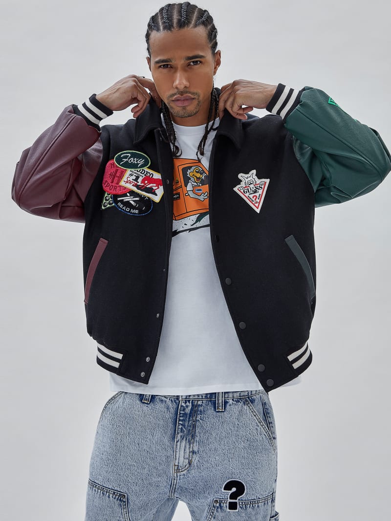 Guess GUESS Originals x Market Letterman Jacket - Jet Black Multi Guess GUESS Originals x Market Letterman Jacket - Jet Black Multi