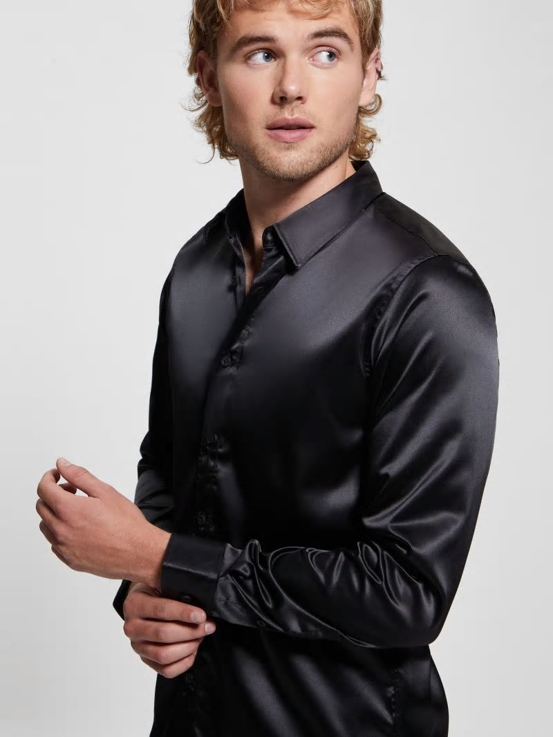 Guess Long-Sleeve Regal Shirt - Black Guess Long-Sleeve Regal Shirt - Black