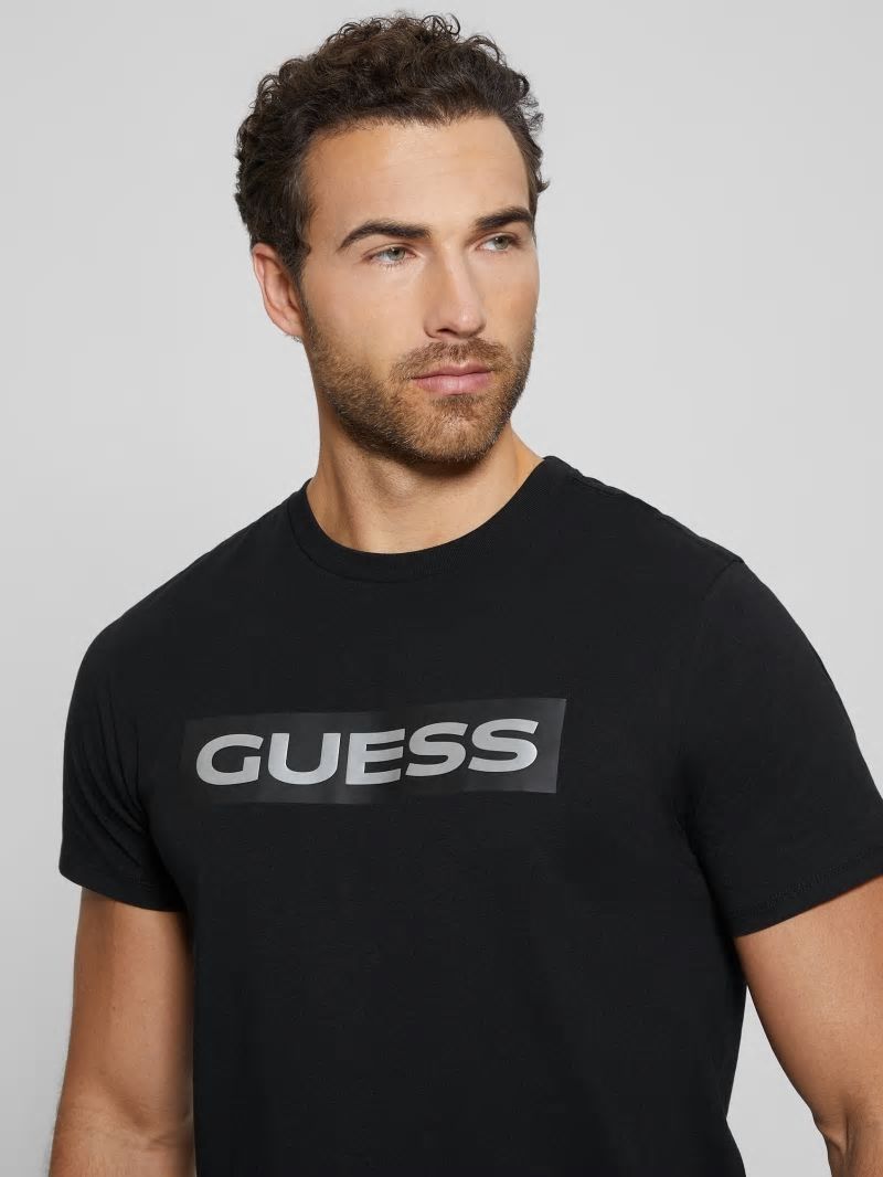 Guess Metallic Signature Tee - Black Guess Metallic Signature Tee - Black