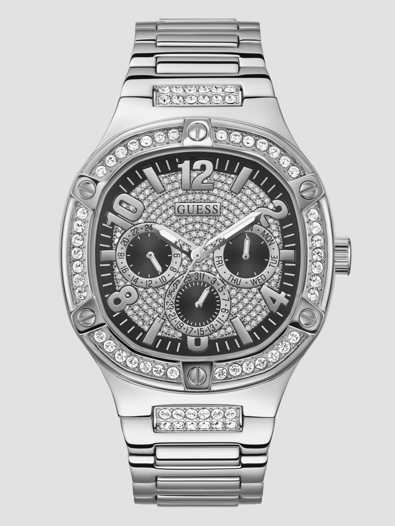 Guess Silver-Tone and Crystal Multifunction Watch - Silver Guess Silver-Tone and Crystal Multifunction Watch - Silver