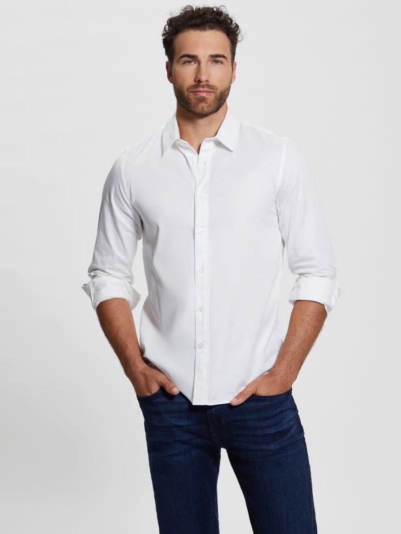 Guess Luxe Stretch Shirt - Pure White Guess Luxe Stretch Shirt - Pure White