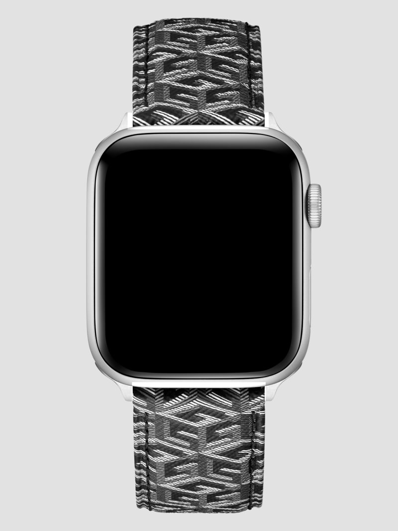 Guess G-Cube Gray Leather 42-44 mm Band for Apple Watch® - Black Guess G-Cube Gray Leather 42-44 mm Band for Apple Watch® - Black