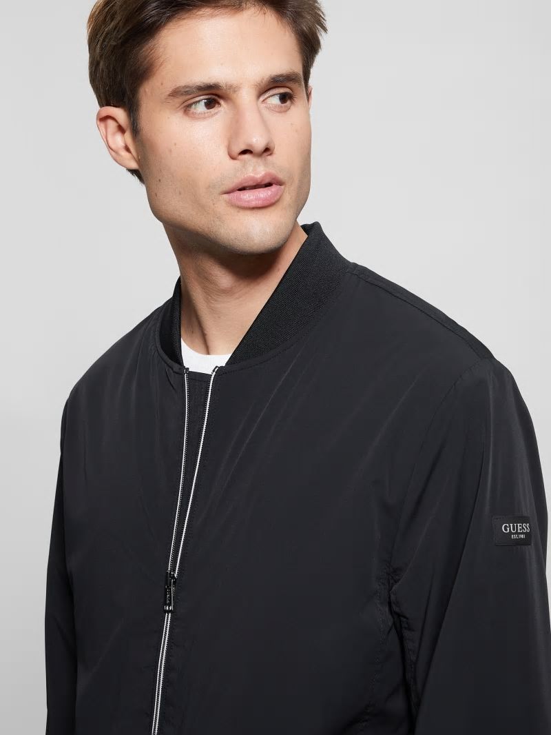 Guess Tech-Stretch Flight Jacket - Black Guess Tech-Stretch Flight Jacket - Black
