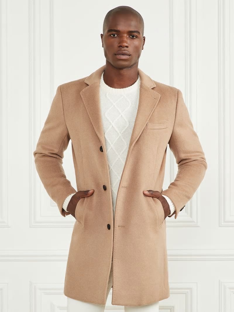 Guess Single Breasted Wool-Blend Coat - Irishell Guess Single Breasted Wool-Blend Coat - Irishell