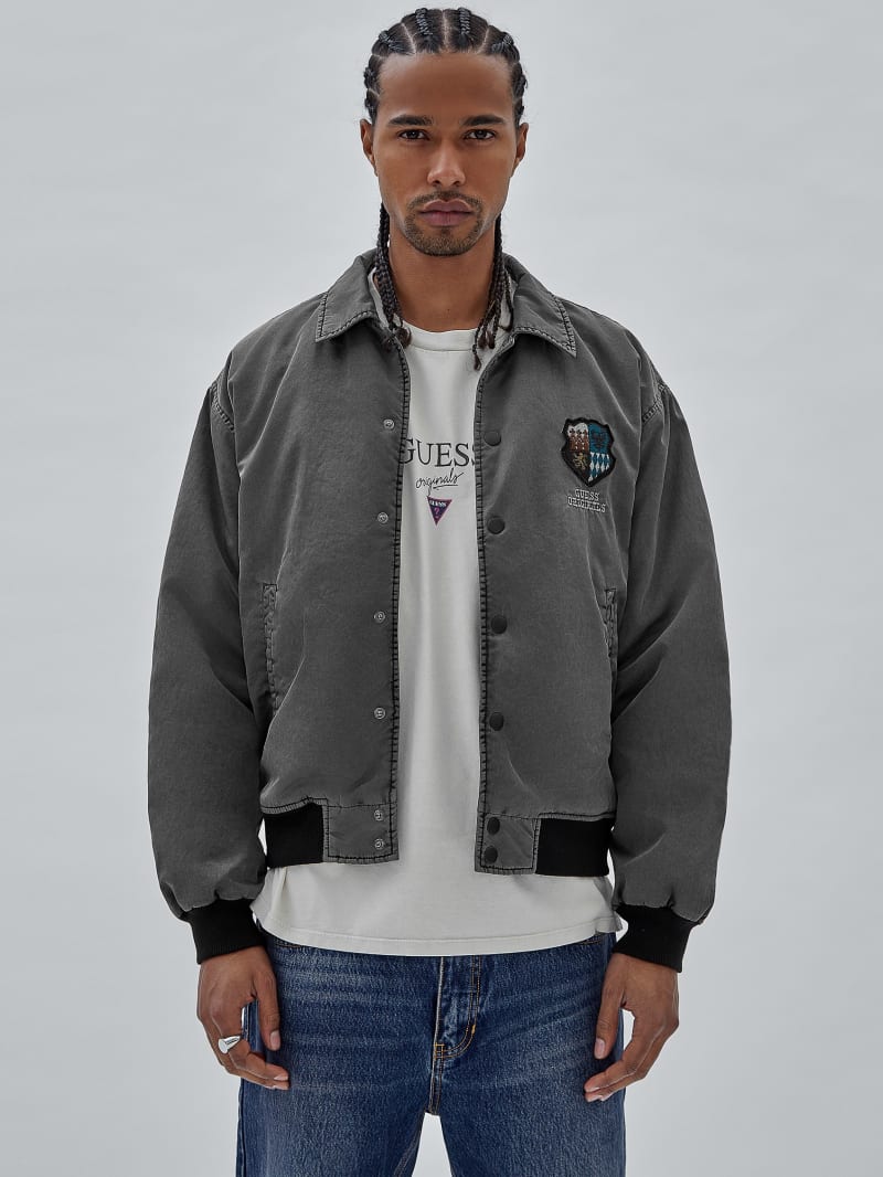 Guess GUESS Originals Nylon Jacket - Jet Black Multi Guess GUESS Originals Nylon Jacket - Jet Black Multi