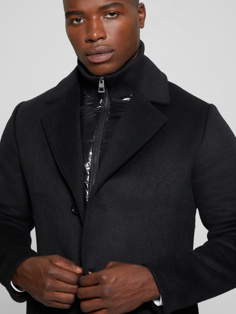 Guess Wool-Blend Coat - Black Guess Wool-Blend Coat - Black