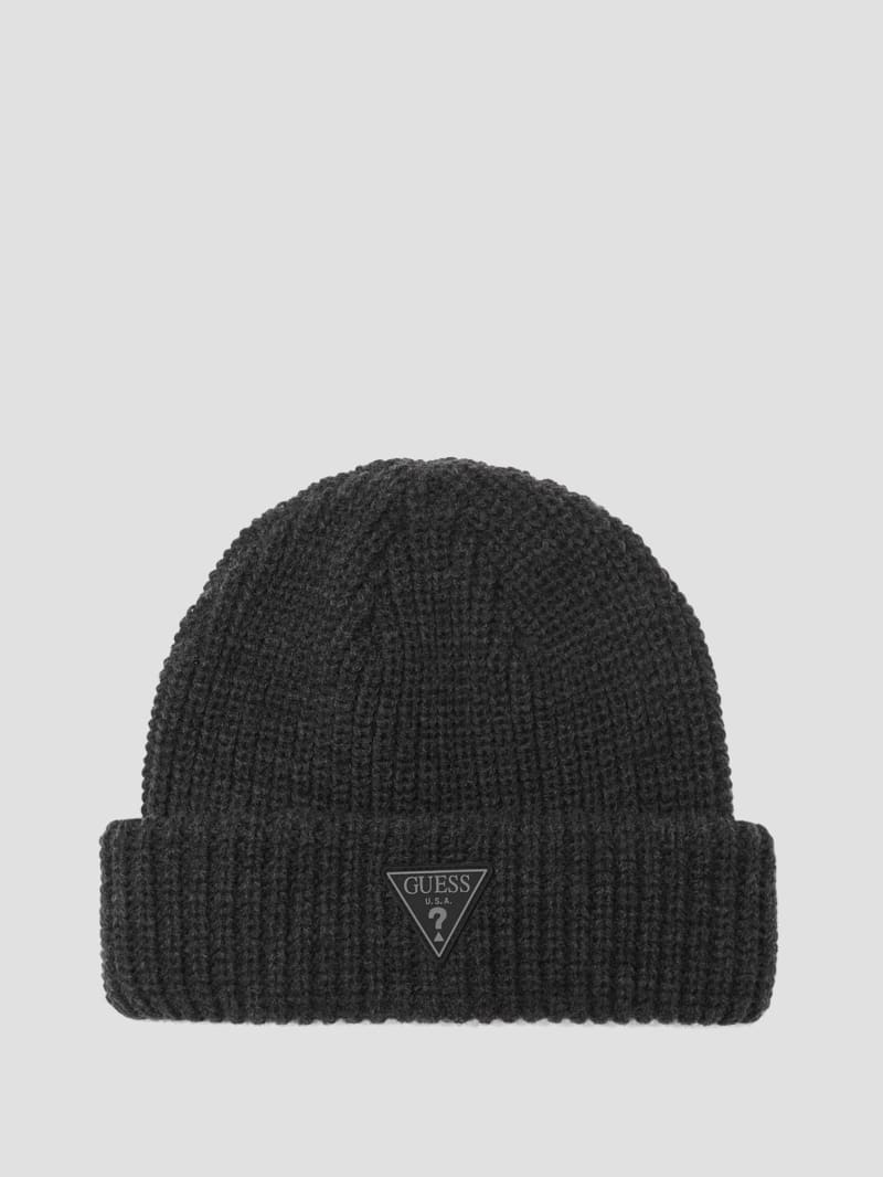 Guess Zane Ribbed Beanie - Grey Guess Zane Ribbed Beanie - Grey