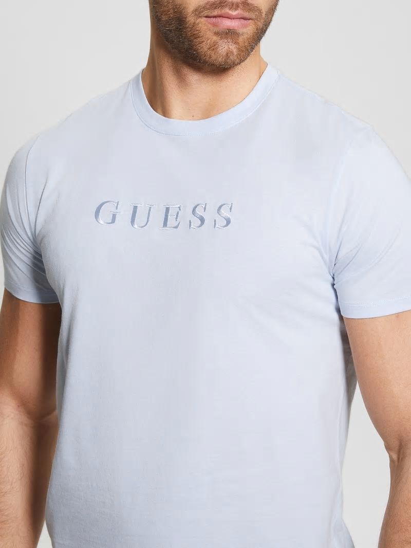 Guess Embroidered Logo Tee - Airway Blue Guess Embroidered Logo Tee - Airway Blue
