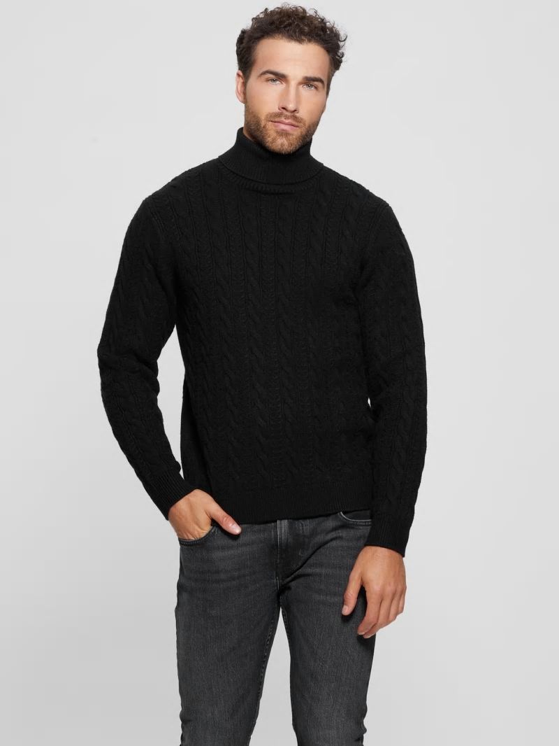 Guess Eco Ethan Turtleneck Sweater - Black Guess Eco Ethan Turtleneck Sweater - Black