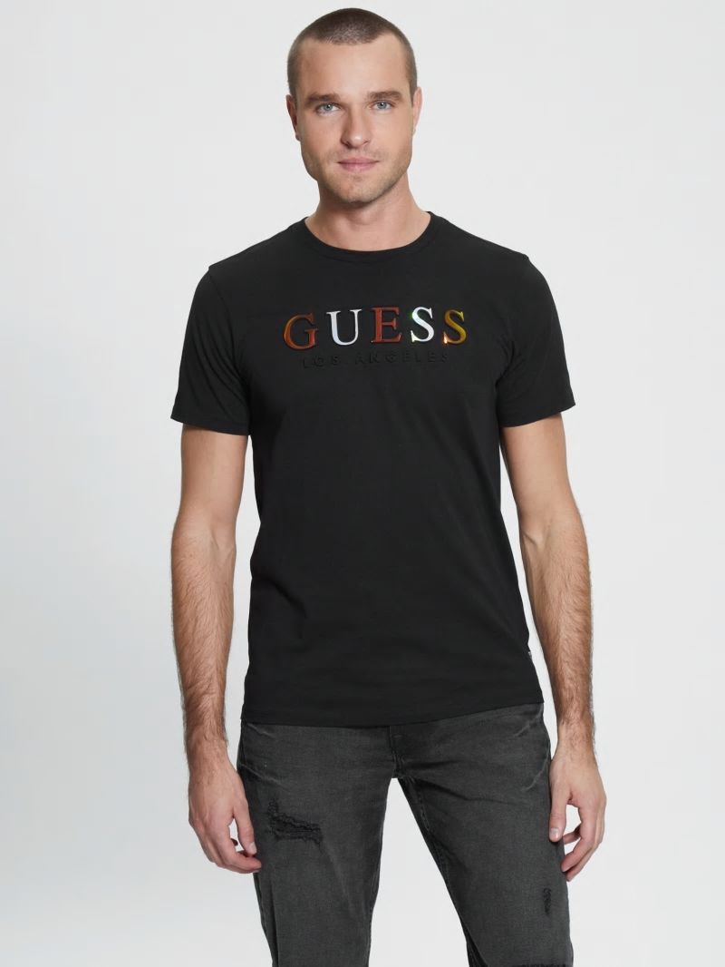 Guess Embossed Logo Tee - Black Guess Embossed Logo Tee - Black