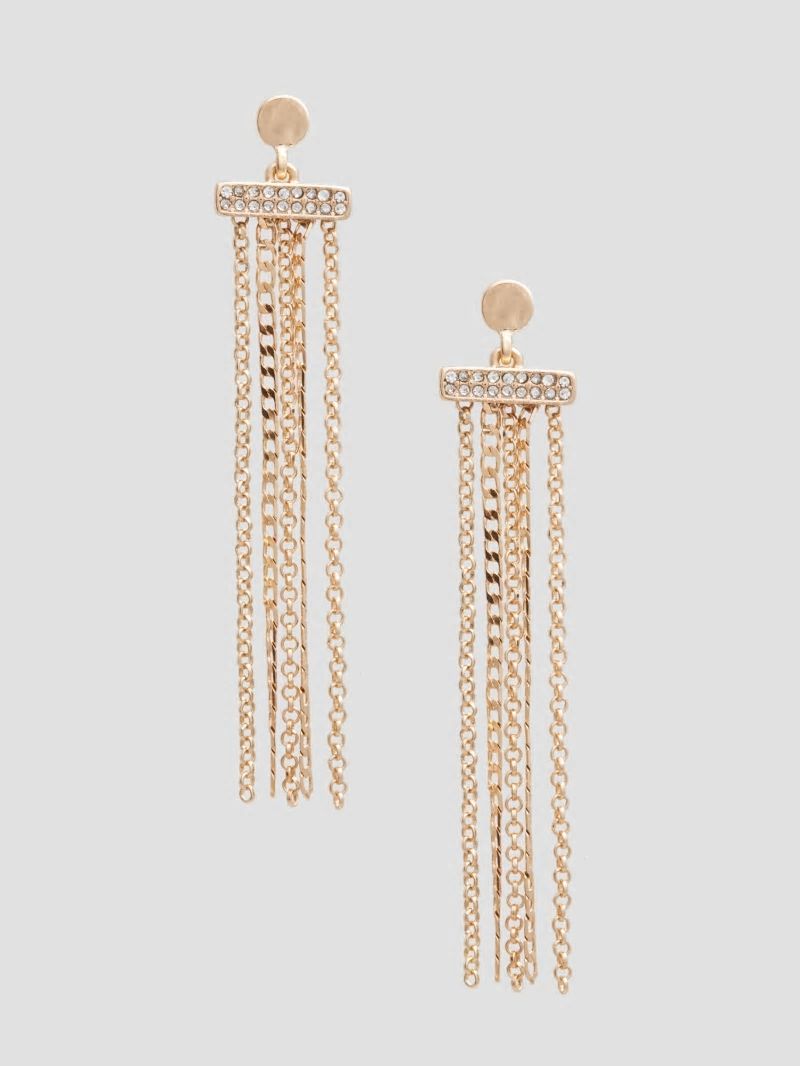Guess Multi Strand Linear Earrings - Gold Guess Multi Strand Linear Earrings - Gold